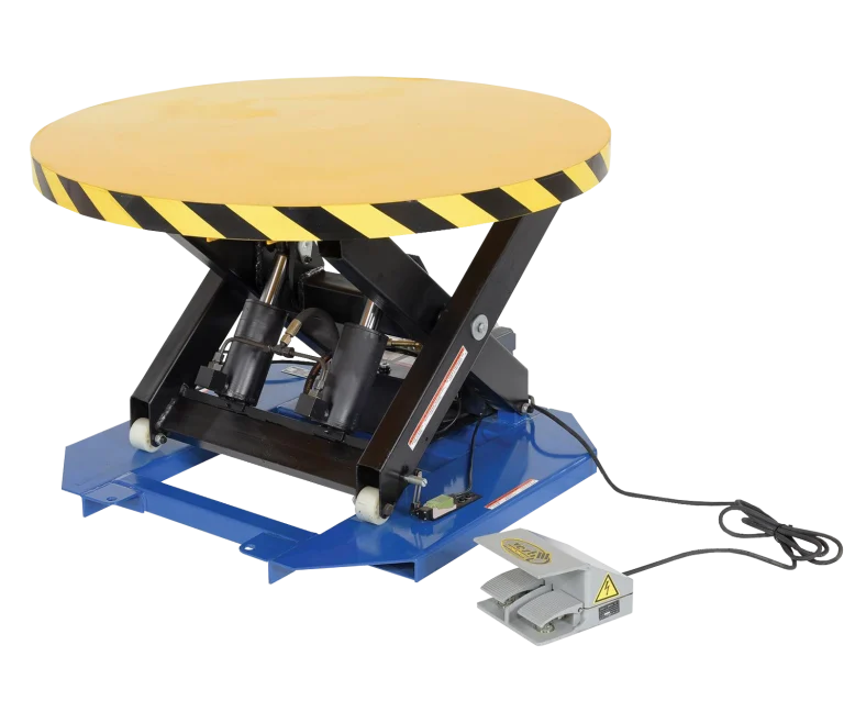 Mesa elevadora eléctrica con rotación manual 3