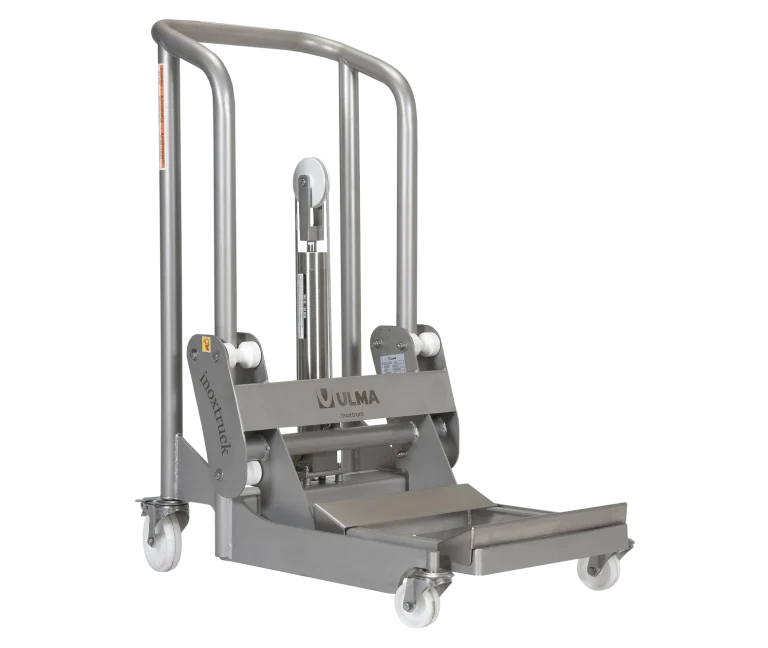 Manipulador de rollos hidráulico de acero inoxidable con bomba de pie 1