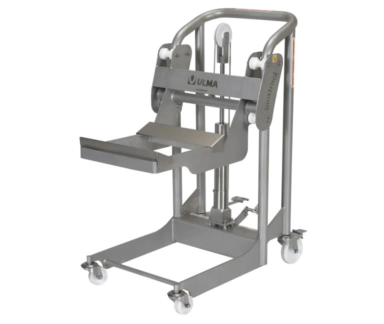 Manipulador de rollos hidráulico de acero inoxidable con bomba de pie 3